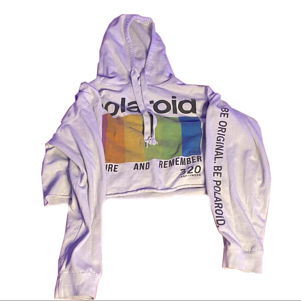 White Polaroid hoodie